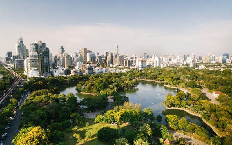 View of Lumphini Park, Bangkok, Thailand