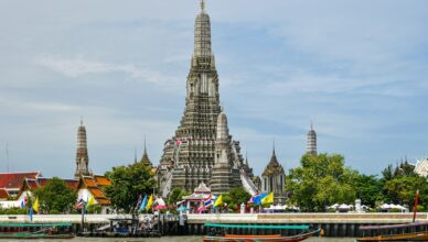 temple of wat arun on the chao phraya river